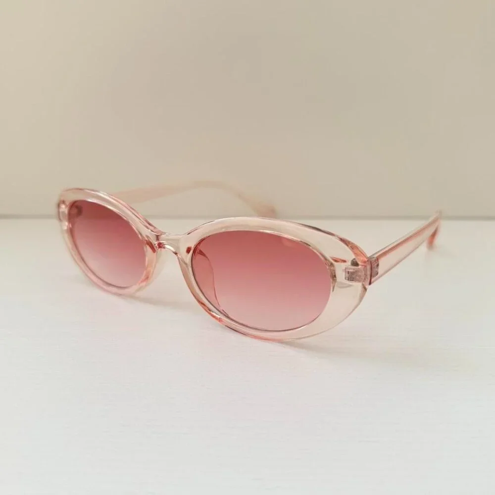vintage unique retro style pink cute round sunglasses